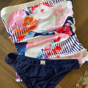 Brand new strapless tankini bikini